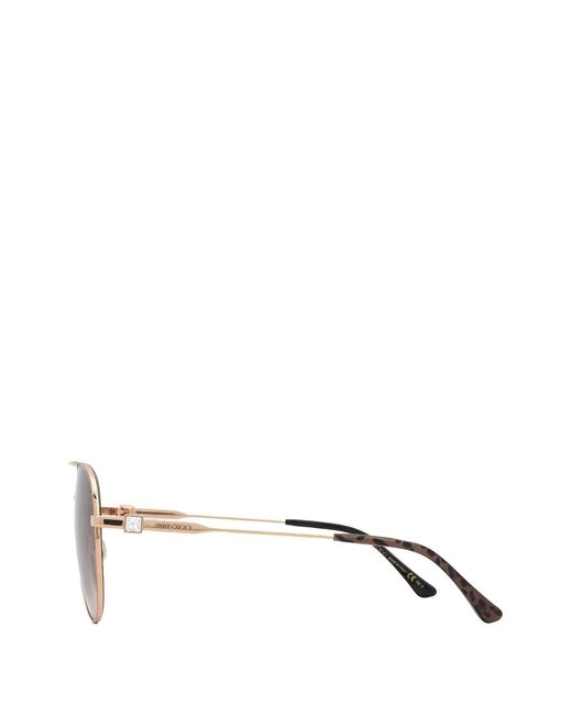 Jimmy Choo Pink Full Rim Pilot Sunglasses