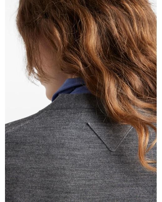 Prada Wollen Vest in het Gray