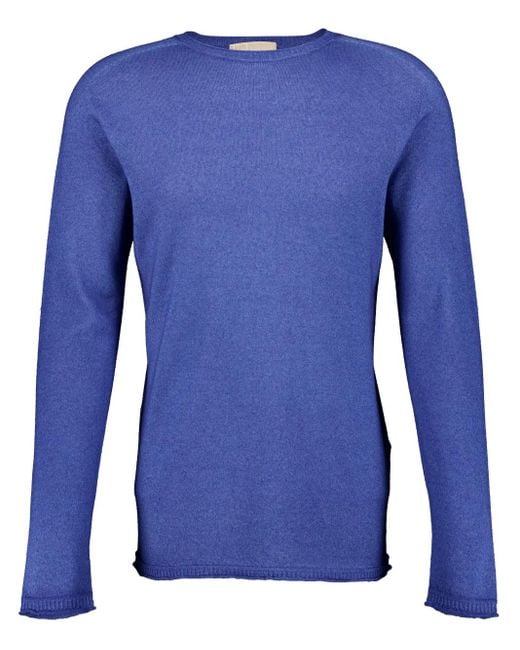 メンズ 120% Lino ファインニット カシミアセーター Blue