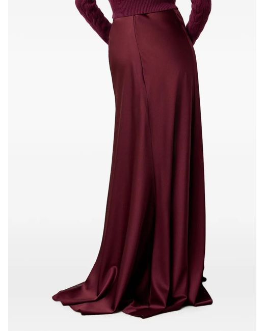 Ralph Lauren Purple Masina Satin Maxi Skirt