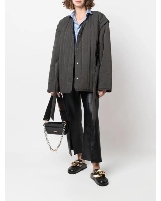 Nanushka Black Quilted Detachable-Sleeve Jacket