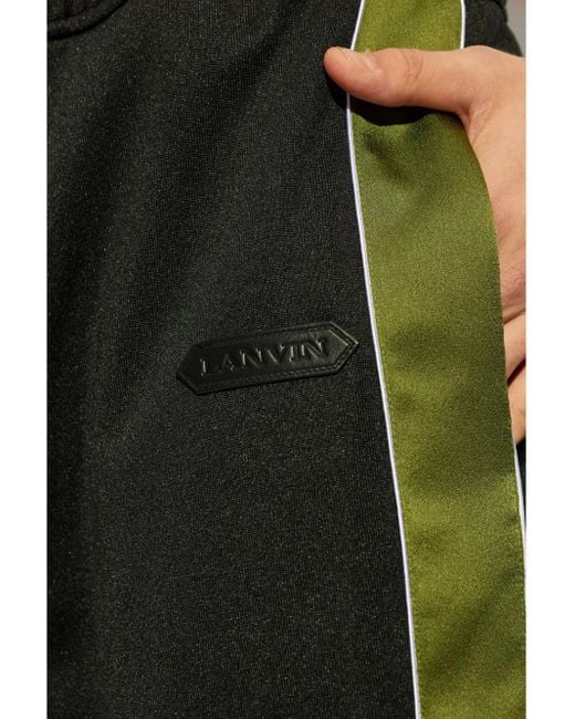 Lanvin Black Logo Track Pants for men