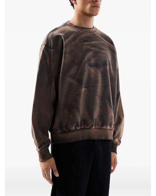 Gcds Brown Tie-Dye Sweatshirt for men