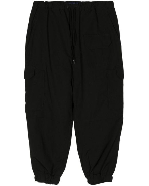 Junya Watanabe Black Cropped Tapered Trousers for men