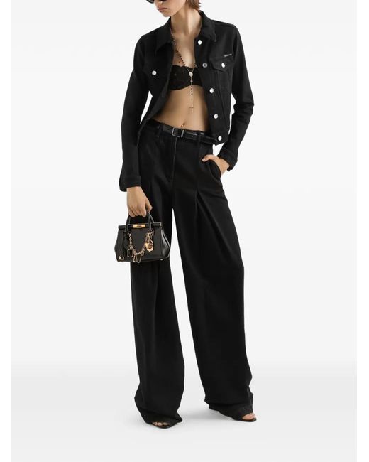 Dolce & Gabbana Black Buttoned Denim Jacket