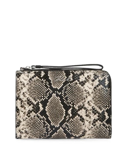 Karl Lagerfeld Gray K/Signature Travel Pouch
