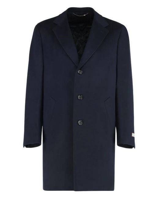 メンズ Canali Front-button Coat Blue