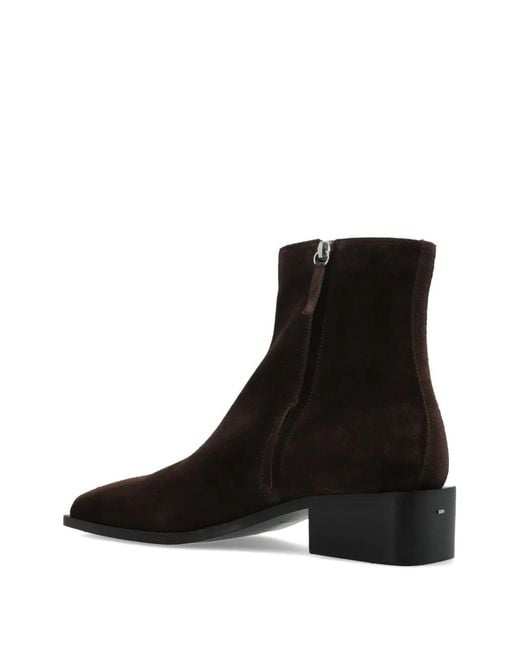 Giuseppe Zanotti Black Square Toe Zipped Boots for men