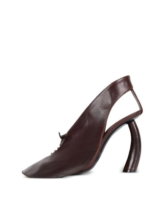 A.W.A.K.E. MODE Brown Lauren Lace-Up Pumps