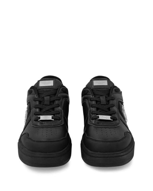 Philipp Plein Black Sk8R Plein Low-Top Sneakers