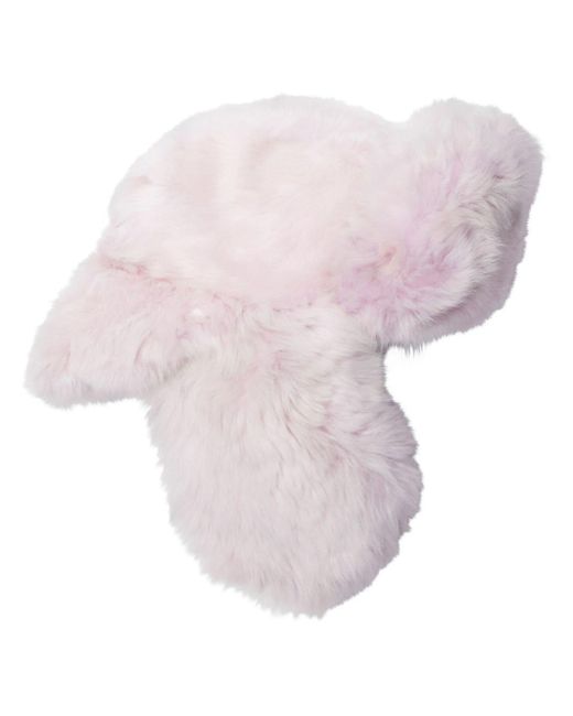 Burberry Pink Shearling Trapper Hat
