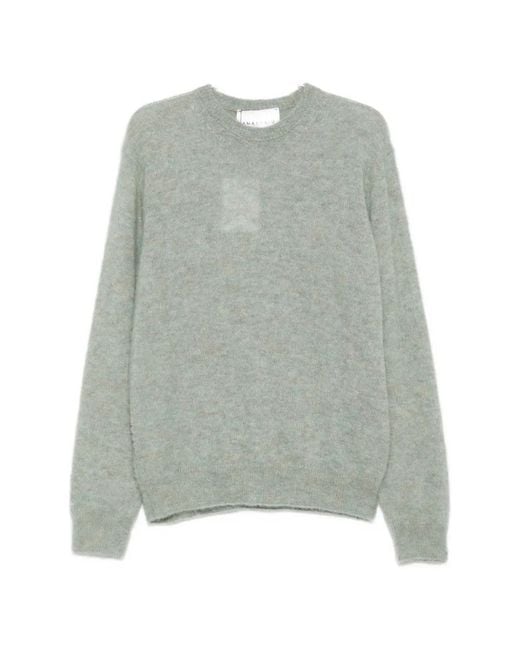 Amaranto Green Brushed-Knit Sweater for men
