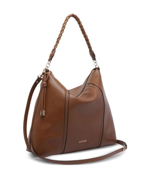 Liu Jo Brown Logo-Lettering Shoulder Bag