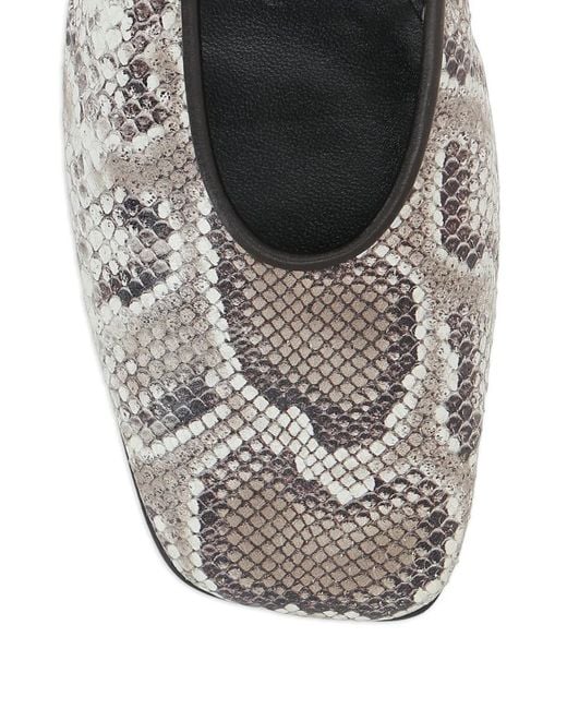 Giorgio Armani Gray Ballerinas Mit Python-Print