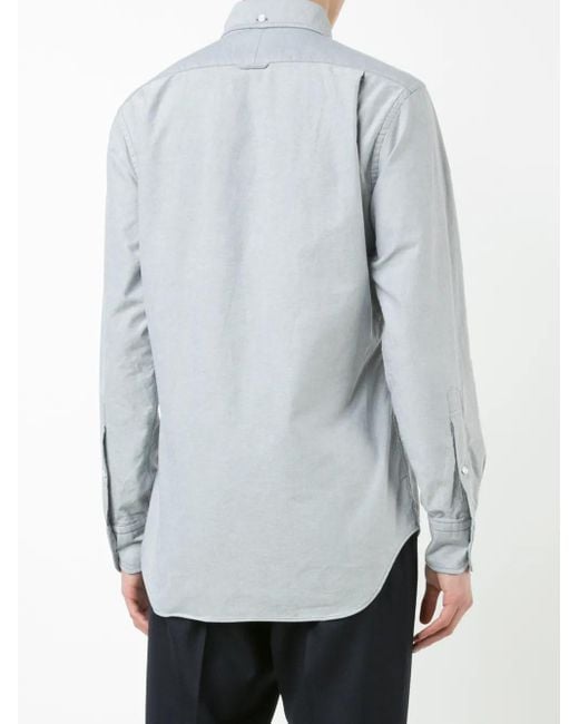 Thom Browne Blue Patch Pocket Shirt for men