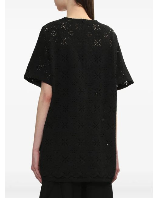 Y's Yohji Yamamoto パーフォレート Tシャツ Black