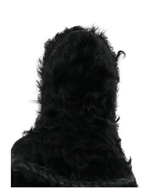 Mou Black Brushed-Effect Ankle Boots