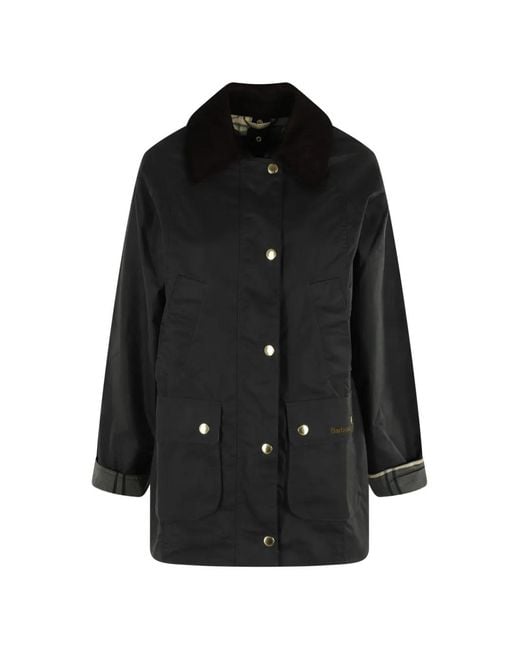 Barbour Black Modern Beadnell Waxed-Cotton Jacket