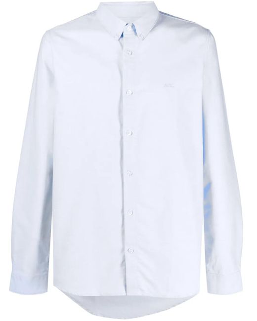 A.P.C. White Fox Head Milano Wool Cardigan for men