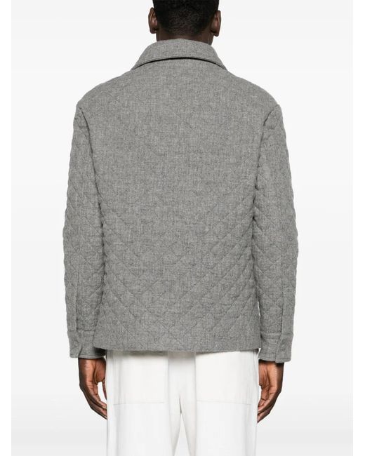Gabriela Hearst Gray Skye Paddock Quilted Jacket for men