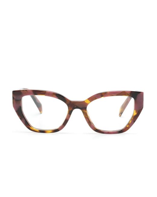 Prada Brown Tortoiseshell Cat-Eye Glasses