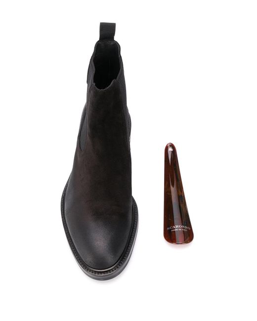 Scarosso Black Hunter Ankle Boots for men