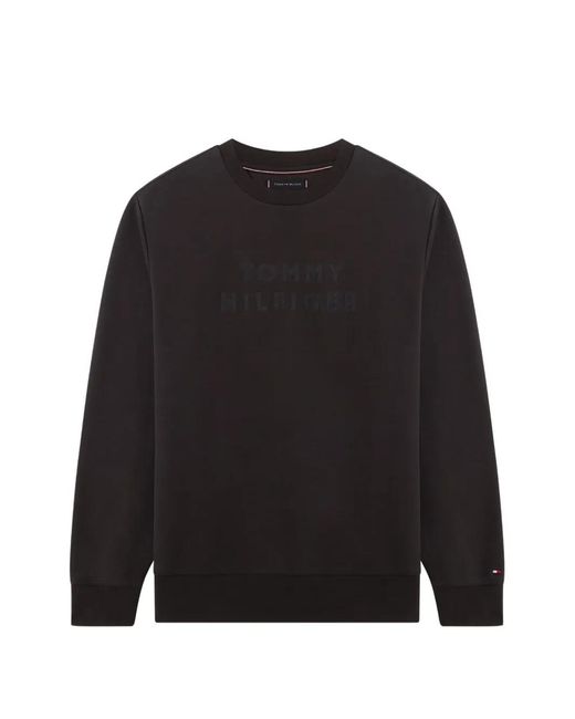 Tommy Hilfiger Black Logo Sweatshirt for men