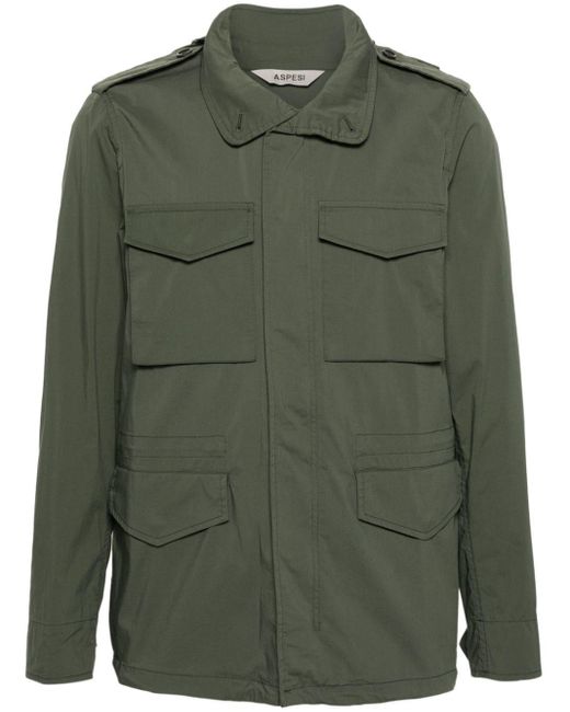 Aspesi Green Lightweight Hooded Jacket for men