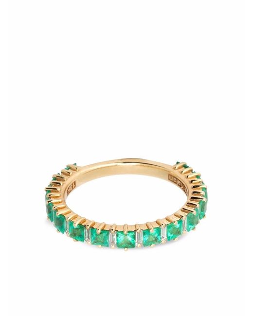 Suzanne Kalan Green 18Kt Emerald And Diamond Band Ring