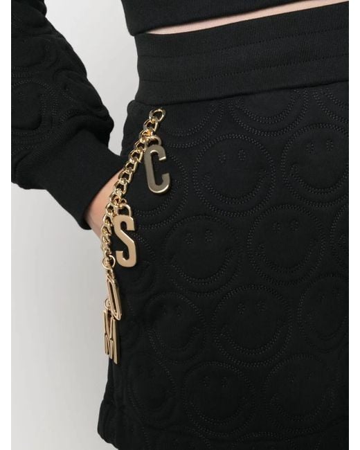 Moschino Black X Smiley Fleece Shorts