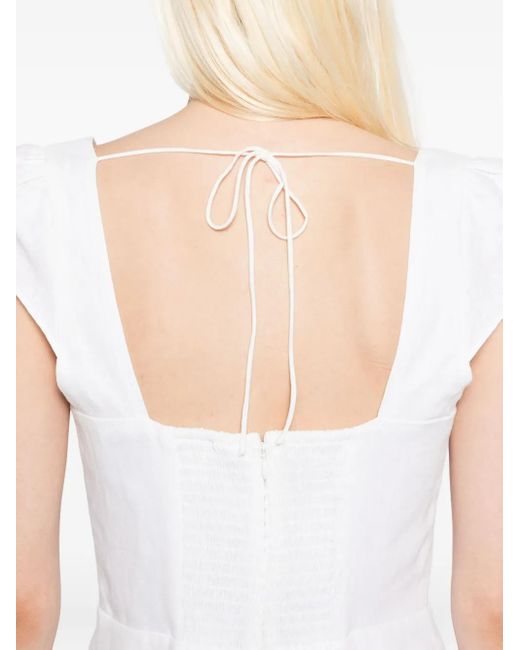Reformation White Loula Linen Dress