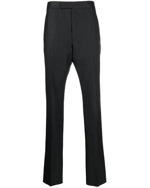 Thom Browne Blue Back-Strap Tailored Trousers for men