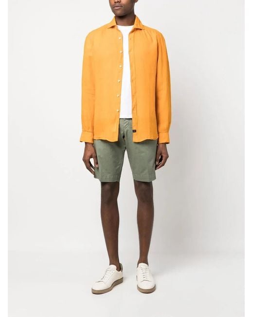 Fay Green Plain Bermuda Shorts for men