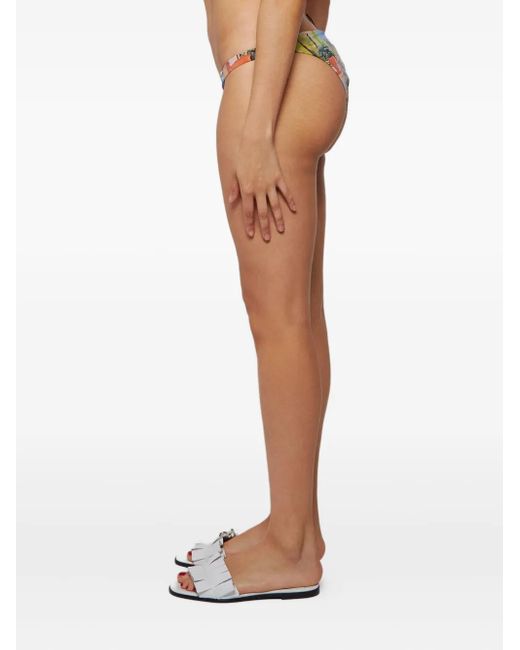 Les Benjamins Blue Printed Bikini Bottom