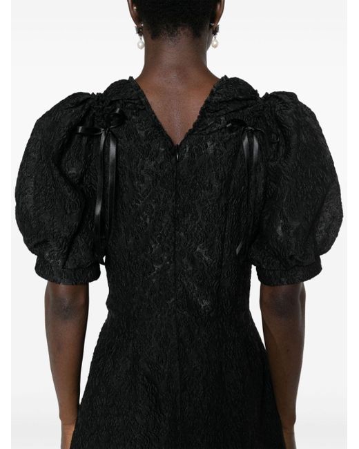 Robe mi-longue à découpes Simone Rocha en coloris Black