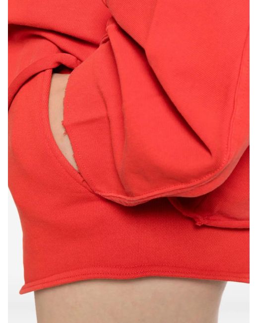 Entire studios Red Pocket-Detail Elasticated-Waist Shorts