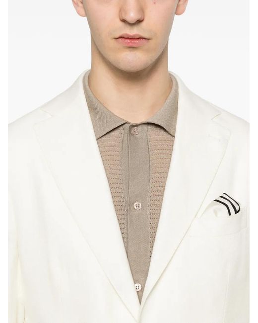 Eleventy White Single-Breasted Suit for men