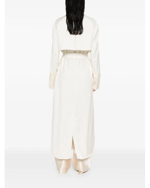 Entire studios White Vela Belted Trench Coat
