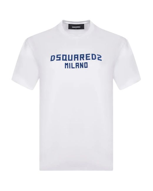 DSquared² White T-Shirt mit Logo