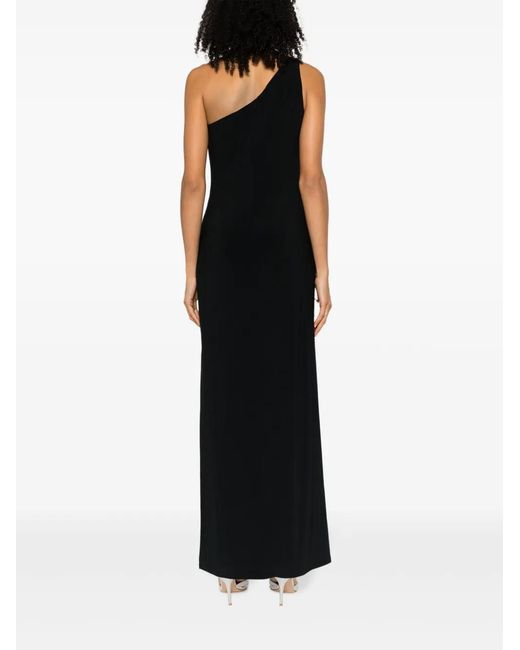 Ralph Lauren Black One-Shoulder Midi Dress