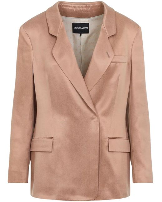Blazer con doble botonadura Giorgio Armani de color Natural