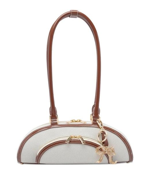 Self-Portrait White Canvas Shoulder Bag