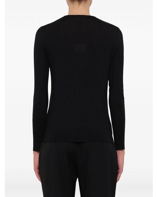 McQueen Black Beaded V-Neck Cardigan