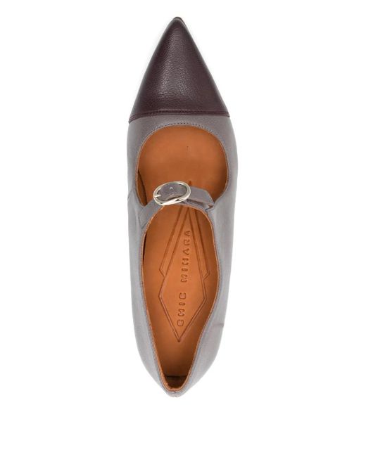 Chie Mihara 80 Mm Lusitai Pumps Met Blokhak En Neus in het Brown