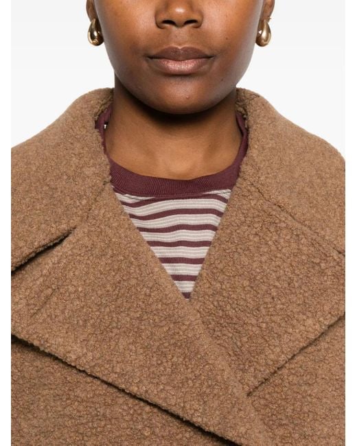 Harris Wharf London Brown Double-Breasted Jacket