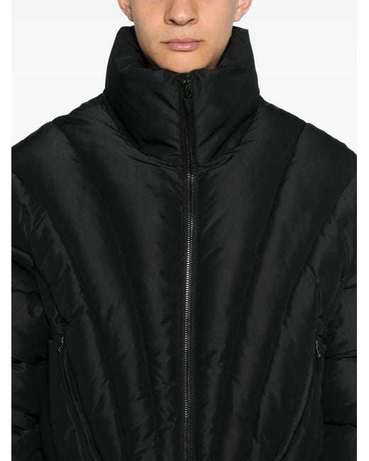 Mugler Black Padded Bomber Jacket for men