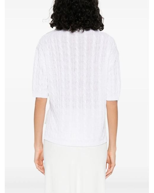 Max Mara White Pavidi Oberteil