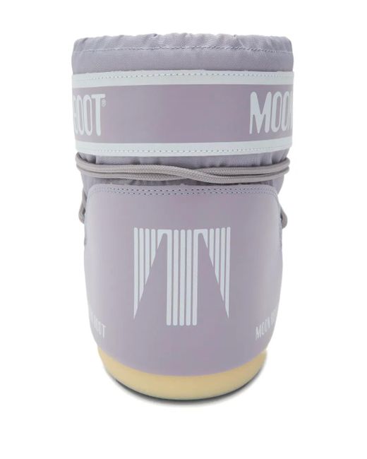 Moon Boot Gray Wattierte Icon Stiefel Mit Logo