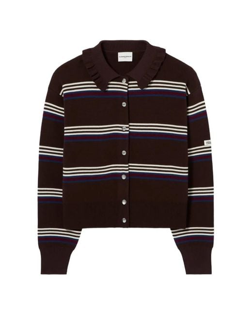 Claudie Pierlot Black Striped Cardigan