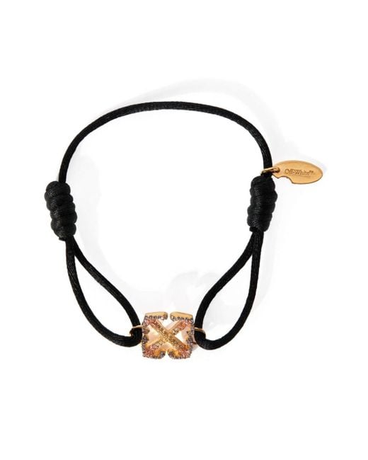 Off-White c/o Virgil Abloh Pave Crystal-embellished Bracelet in Black